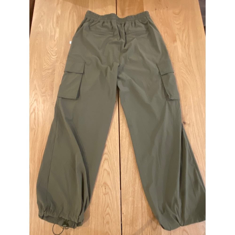 Fabletics Baggy Cargo Pants Heights Women's Parachute Joggers Large Olive Green - Picture 4 of 6